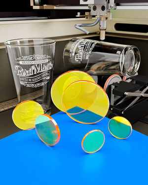 LASER ETCHING LENSES MAKE SHARPER DETAILS ON CRYSTAL