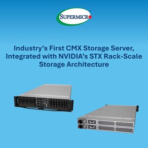 Supermicro Among First to Unveil NVIDIA BlueField-4 STX Storage Server to Improve AI Inference Performance